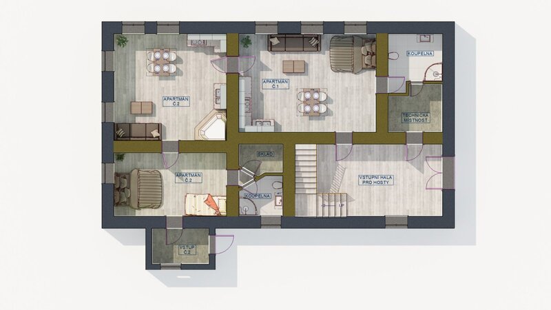 Investiční příležitost! Dům se 6 apartmány u Lipna.